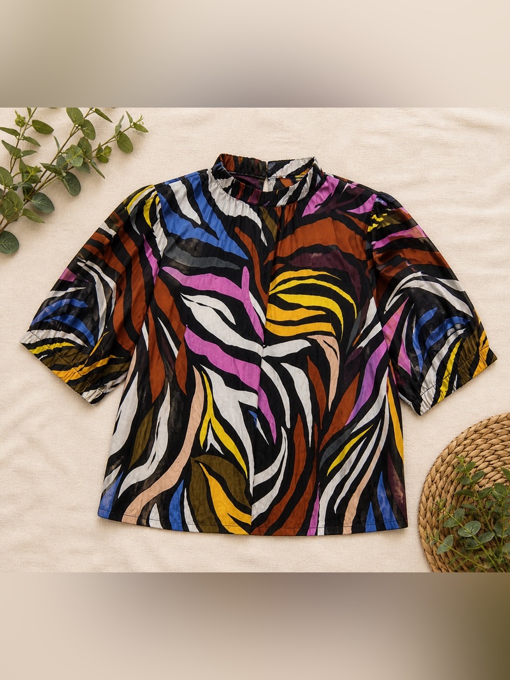 Ivy Jane Abstract Print Blouse | Colorful Boho Chic Top